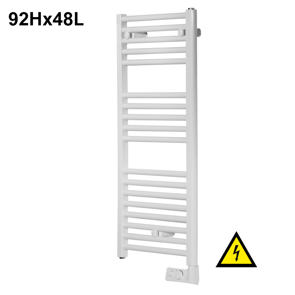 Scaldasalviette Elettrico Cromo 95x26cm 100W - Termostato WiFi, 8 Ganci, Controllo App E Vocale, Impermeabile - Foto 2