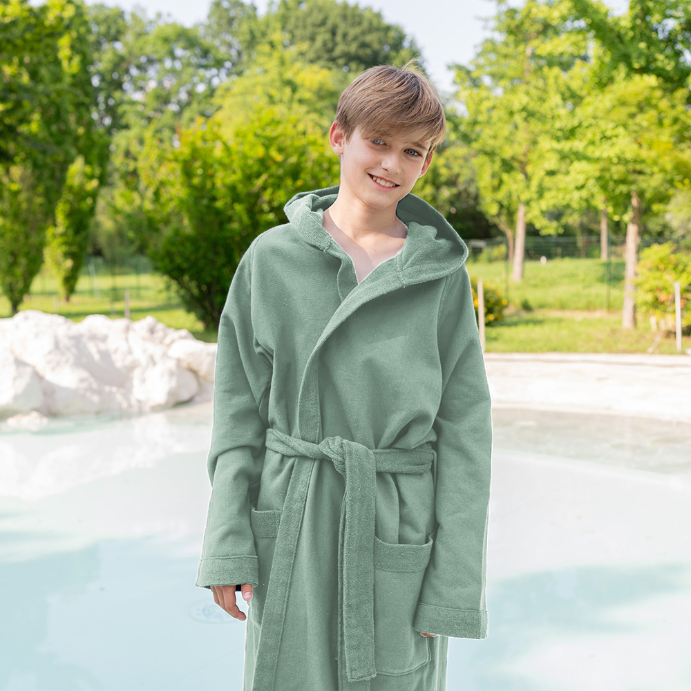 Accappatoio Sport Bambini - Verde Ulivo 