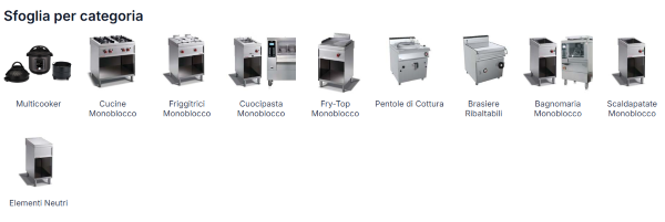 categoria  Attrezzature Cottura con Mobile