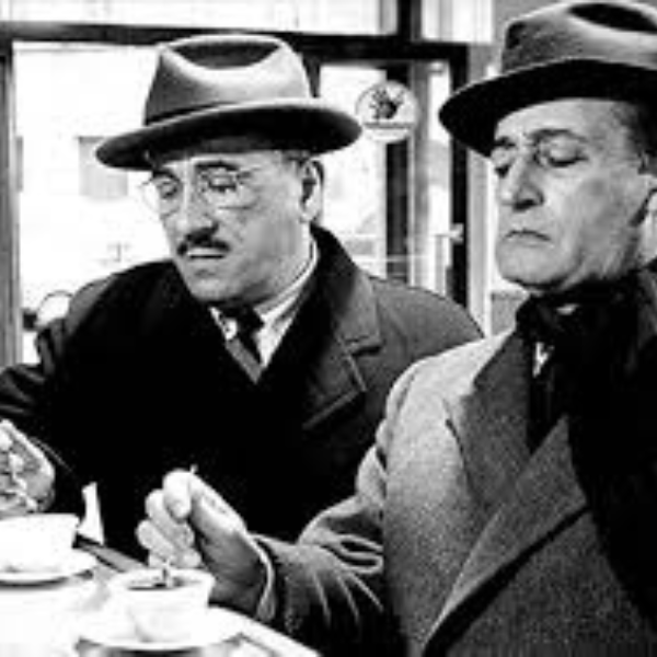 Totò e Peppino bevono il caffè