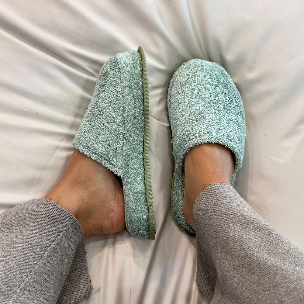 Ciabattina Alta in Spugna di Bambù Aloe 