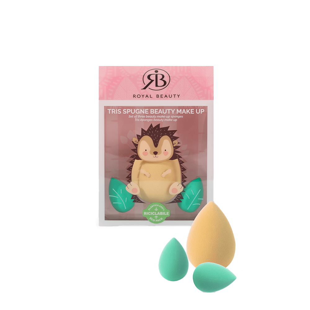 Beauty blender riccio – set 3 pezzi