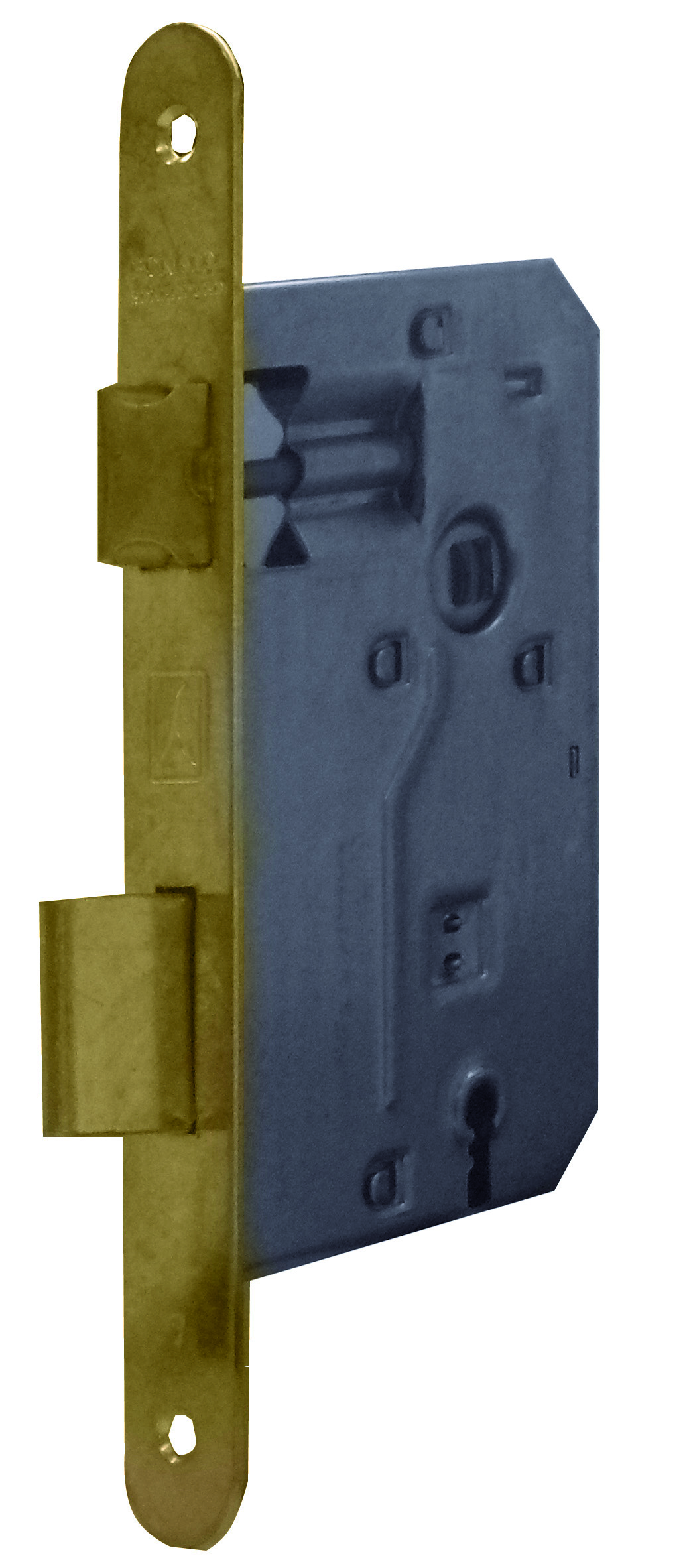 Bonaiti SERRATURA LEGNO PATENT INF. B/TONDO Art.42- f/ottonato E.40 - 2