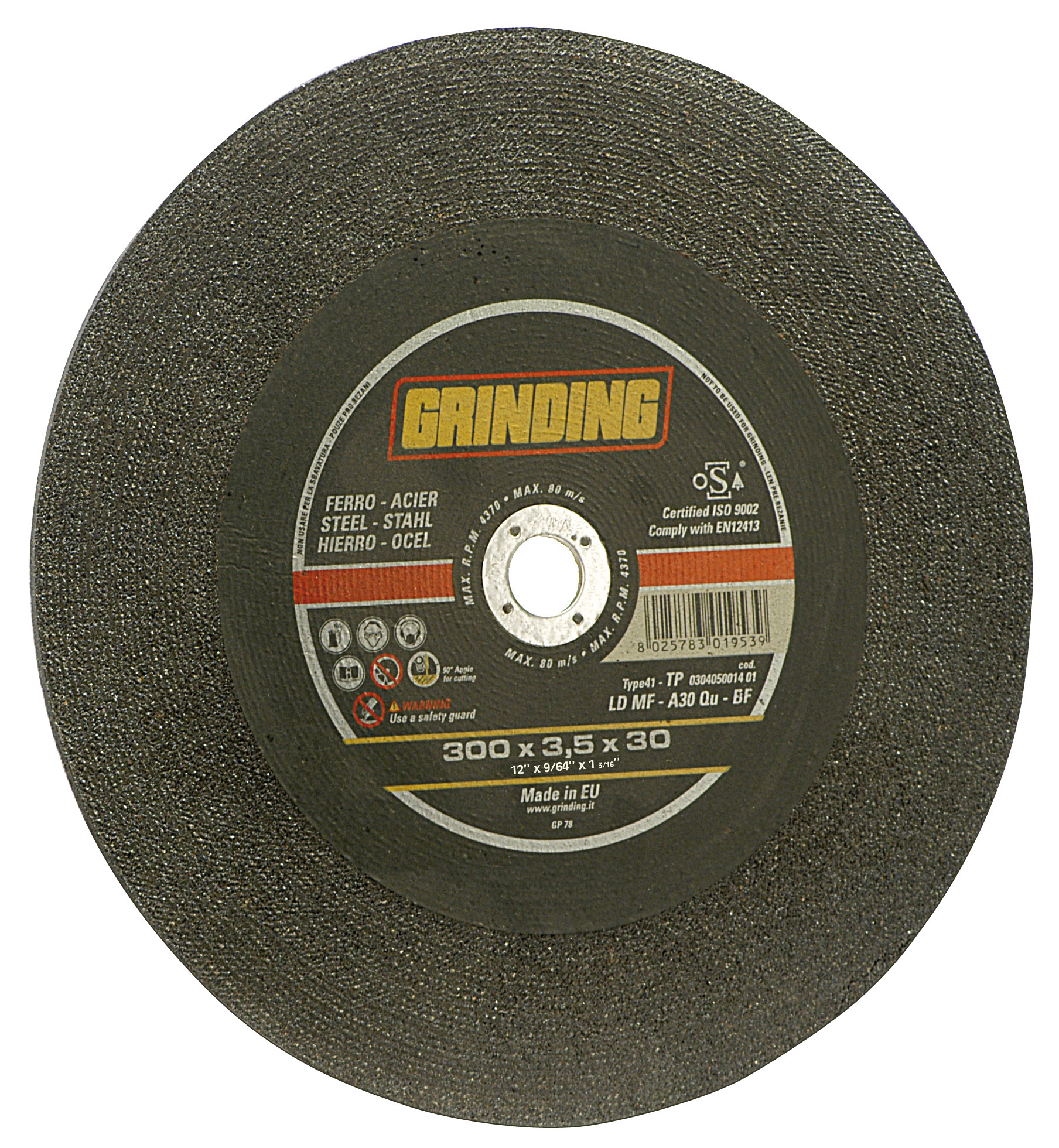 Grinding DISCO ABRASIVO PIANO per inox Ø mm. 300x3,5x30 25.00 pz - 2
