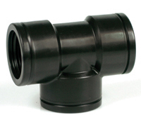 RACCORDO FILETTATO A T FEMMINA PER TUBO IN POLIETILENE  mis. 3/4x3/4x3/4 50.00 pz - 2