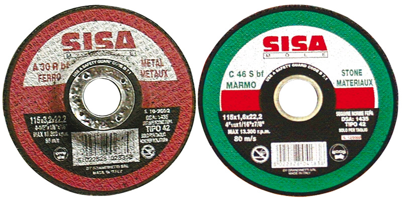 Sisa Mole DISCO ABRASIVO PIANO per ferro Ø mm. 125x1,6x22,2 100.00 pz