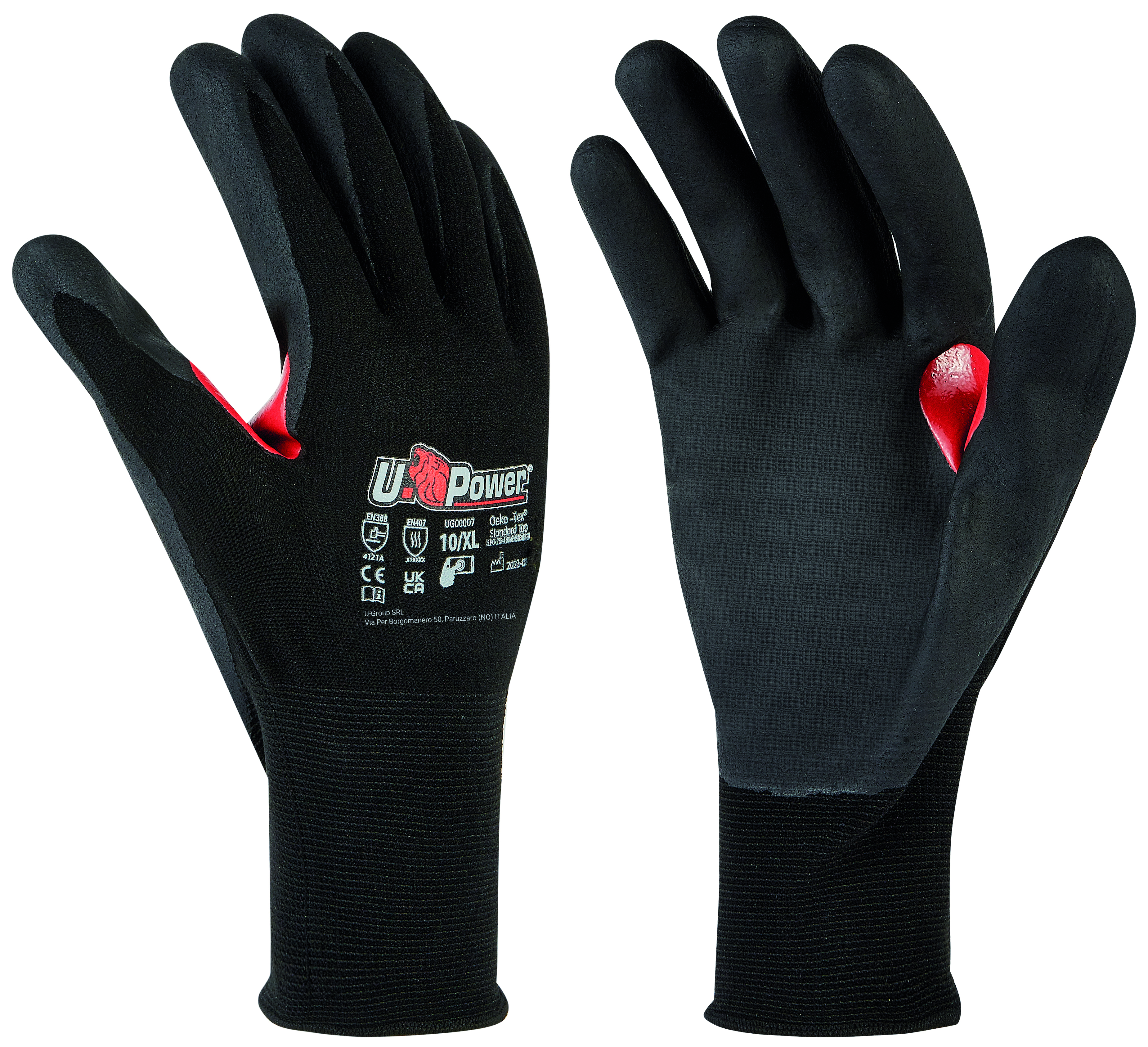 U-Power GUANTI DA LAVORO FLYNT IN NYLON/NITRILE Col. Rosso/Nero  tg. 8 12.00 ... - Foto 1 di 1