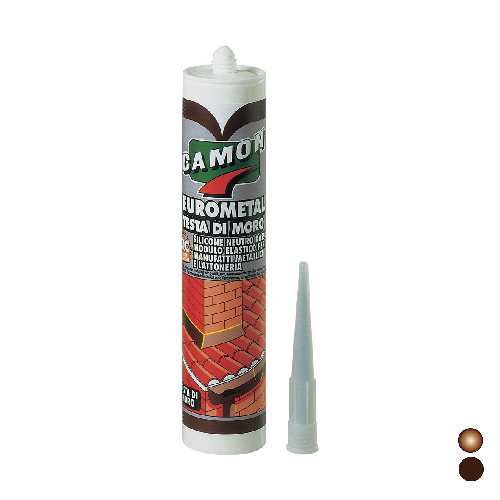 SILICONE NEUTRO EUROMETAL- Rame - 280 ml- CAMON- pezzi 1 - 2