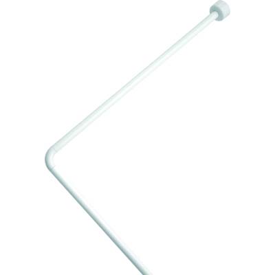 TUBO REGGITENDA ANGOLARE X DOCCIA  ALLUMINIO BIANCO MM 25 UNIVERSALE - 2