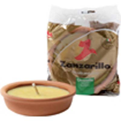 Image of FIACCOLA TERRACOTTA ZANZARILLO - CITRONELLA CM 11 H.MM 30- 54 pezzi