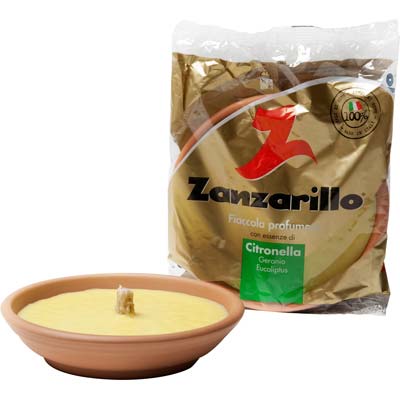 Image of FIACCOLA TERRACOTTA ZANZARILLO - CITRONELLA CM 15 H.MM 35- 25 pezzi