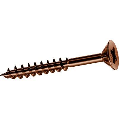 Vite Truciolare Tsp Pf Bronzata Panelvit Mustad - Cava Pz Filetto Parziale Mm 6,0X140 Cf=Pz 100- 1 Confezioni