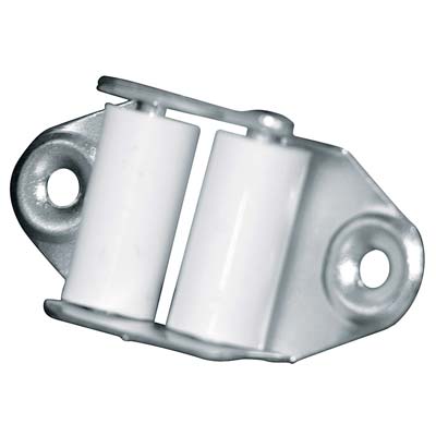 Image of GUIDACINGHIA A RULLI FORI VERTICALI - ZINCATO RULLI NYLON H.MM 45- 100 pezzi