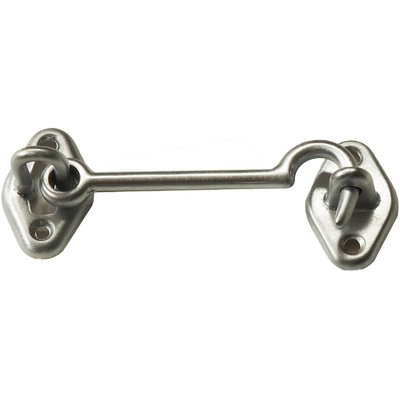 Image of FERMAPERSIANE A GANCIO - OTTONE CROMO SATINATO + PIASTRINA MM 80- 10 pezzi