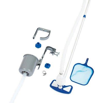 KIT PULIZIA PISCINA DELUXE 58237 BESTWAY  SCOPA+RETINO+TUBO+MANICO+ADATTATORI+SKIMMER - 2