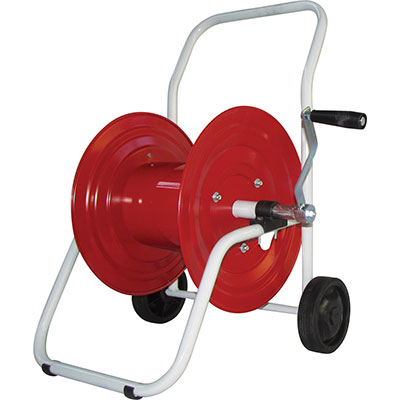 Image of AVVOLGITUBO IRRIGAZIONE CARRELLATO STRONG ACCIAIO VERN RUOTE PLT X TUBO 1/2 MT 50