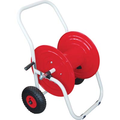 Image of AVVOLGITUBO IRRIGAZIONE CARRELLATO PROFESSIONAL ACCIAIO VERN RUOTE PNEUM X TUBO 3/4 MT 70