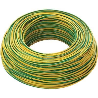 Image of CAVO ELETTRICO UNIPOLARE FS17 - RAME/PVC GIALLO/VERDE n°XMMQ 1X25 CF=MT 100- 1 confezioni