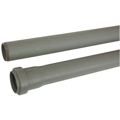 Image of TUBO SCARICO IDRICO AD INNESTO 1 BICCHIERE - PP GRIGIO MM 40 CM 200- 10 pezzi
