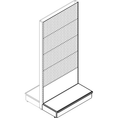 Image of TRASFORMAZIONE A GONDOLA ESTENSIONE MARKET - SCHIENALE MIX RAL 9016 CM 100 H.CM 215- 1 kit