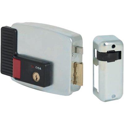 SERRATURA METALLO APPLICARE ELETTR 11931 INT CISA  ZINCATA C.TONDO FISSO+SCR E.MM 50 DX - 2