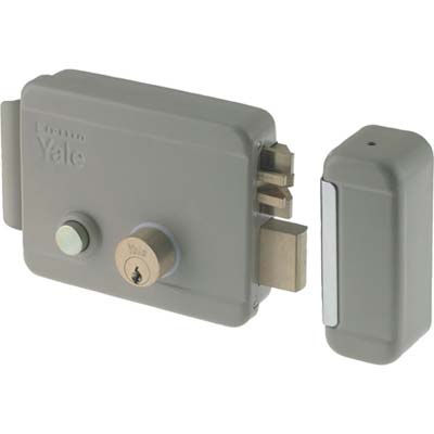 SERRATURA CANCELLO APPLICARE ELETTRICA 68880 YALE  VERN C.TONDO FISSO M2+SCR+PULS+TETT E.MM 70 DX - 2
