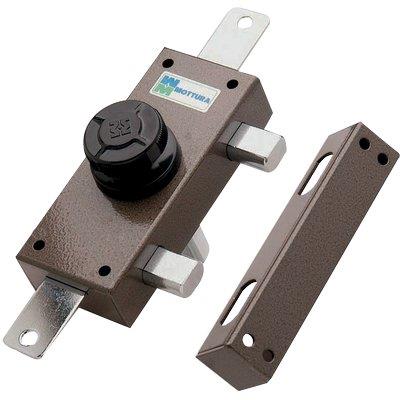 SERRATURA LEGNO APPLICARE 34329C10 MOTTURA C.EUROPEO M2 + POMO TRIPLICE E.MM 30