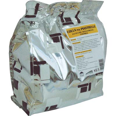Image of COLLANTE MAIOLICHE POLVERE BRIKO LINE - BIANCO KG 5- 5 pezzi