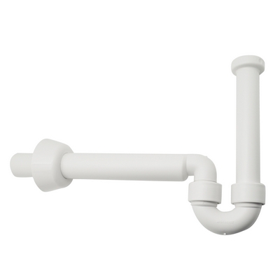 SIFONE AD S PER BIDET PP BIANCO- Diam. 40 mm - G 11/4- GEBER- pezzi 1