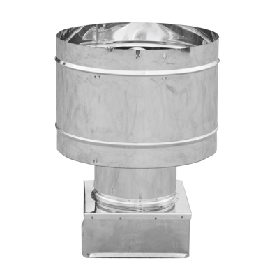 Image of FUMAIOLO 4 VENTI BASE QUADRA ACCIAIO INOX- mm 200x200- DK- pezzi 1