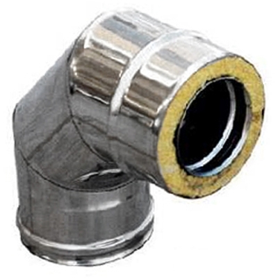 Image of CURVA IN ACCIAIO INOX 316L A 90 ° DOPPIA PARETE- D. Int. 200 - D. Est. 250- DK- pezzi 1