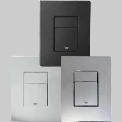 PLACCA DI COMANDO SKATE COSMOPOLITAN DOPPIO TASTO NEROOPACO GROHE