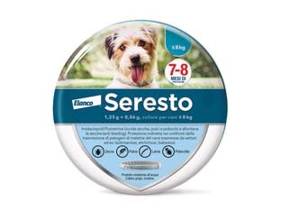 Image of COLLARE SERESTO CONTRO PULCI E ZECCHE CANI FINO A 8 KG. SERESTO