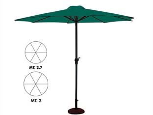 Image of OMBRELLONE IN METALLO TONDO CON MANOVELLA ø cm.270 palo ø mm.38 a 6 stecche VETTE