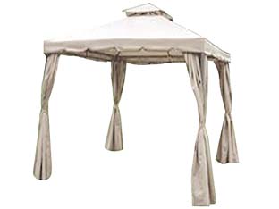 Image of GAZEBO IN METALLO CON CHIUSURE LATERALI dimensioni mt.3x3x2,6/2h. VETTE