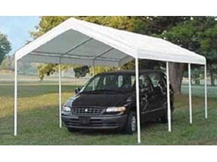 Image of GAZEBO CARPORT SENZA PARETI LATERALI BIANCO mt.3x6 VETTE