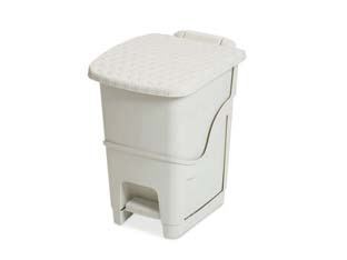 Image of PATTUMIERA RATTAN BIANCO LT.6 ART.440- - cm.20x25x28h. - lt.6 - 14 pezzi DEA HOME