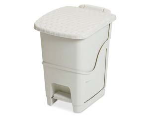 Image of PATTUMIERA RATTAN BIANCO LT.18 ART.441- - cm.28x35x40h. - lt.18 - 10 pezzi DEA HOME