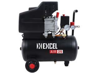 Image of COMPRESSORE COASSIALE LUBRIFICATO A OLIO AIR 25 LT.24 HP 1,5 MONOFASE EXCEL