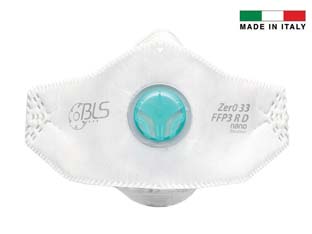 Image of MASCHERINE C/VALVOLA FFP3 SERIE BLS ZERO FLAT IMBUSTATA SINGOLARMENTE- - 033 - taglia m/l - 8 pezzi BLS