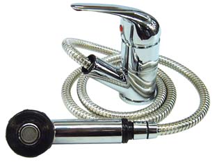 Image of RUBINETTO MISCELATORE PER LAVELLO CON DOCCIA ESTRAIBILE AGLAIA