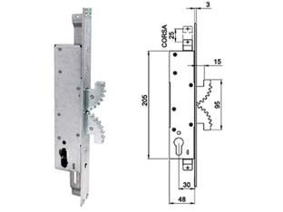 SERRATURA INFILARE TRIPLICE BURKERLOCKS MONTANTI DOPPIO GANCIO 4003 mm.30 CIPIERRE
