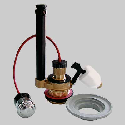 MECCANISMO DI SCARICO IN OTTONE CON PULSANTE TREMOLADA