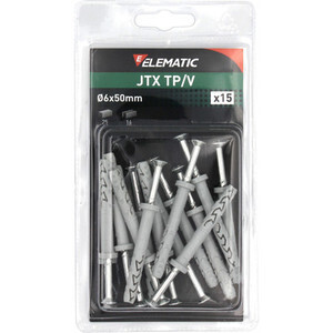 Image of ELEMATIC BLISTER TASSELLO JTX TP/V 6X50 C/VITE 15 PZ- 10,0 confezione