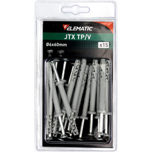 Image of ELEMATIC BLISTER TASSELLO JTX TP/V 6X60 C/VITE 15 PZ- 8,0 confezione