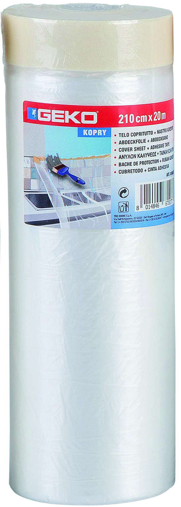 Image of FILM PER MASCHERATURA + NASTRO ADESIVO CM.270 X 16 MT espositore 12 pezzi