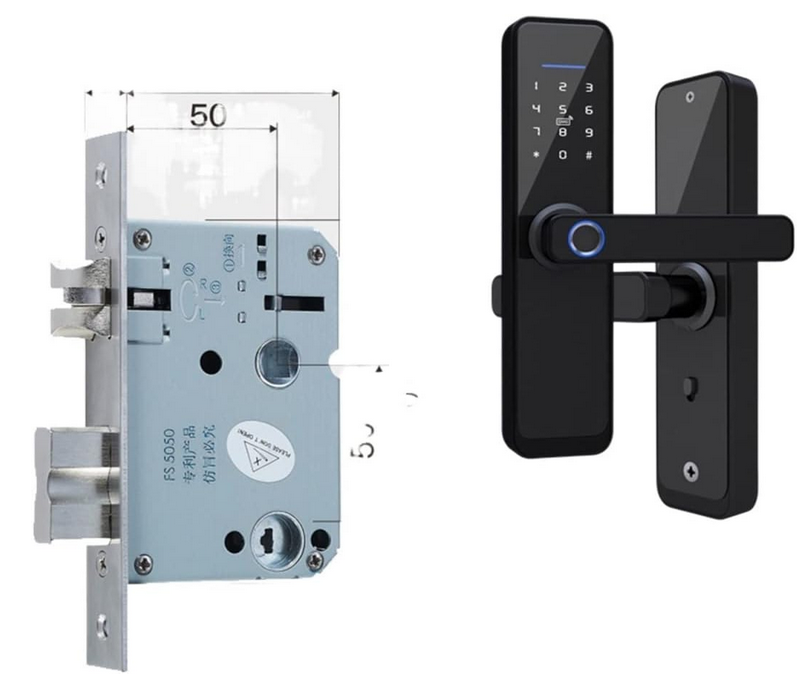 Smart Lock Tuya Serratura Intelligente WiFi - Sblocco Con Impronta, Password, Carta IC E App Serratura Elettronica Tuya