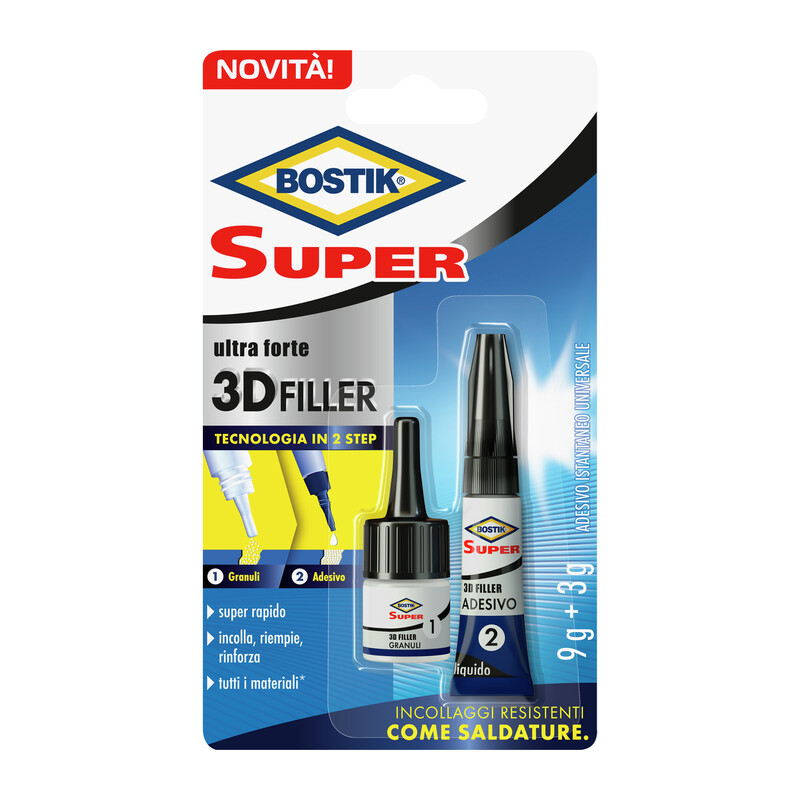 Image of BOSTIK ADESIVO SUPER 3D FILLER BLISTER- 6,0 pz