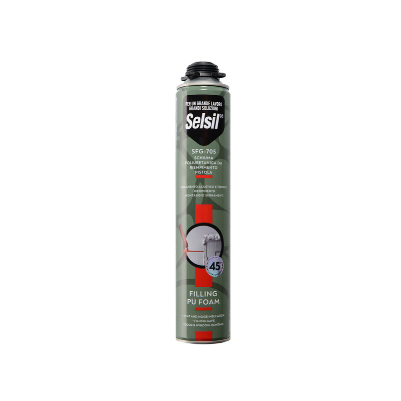 SELSIL SCHIUMA POLIURET UNIVERS PER PISTOLA 750 ML- 12,0 pz - 2