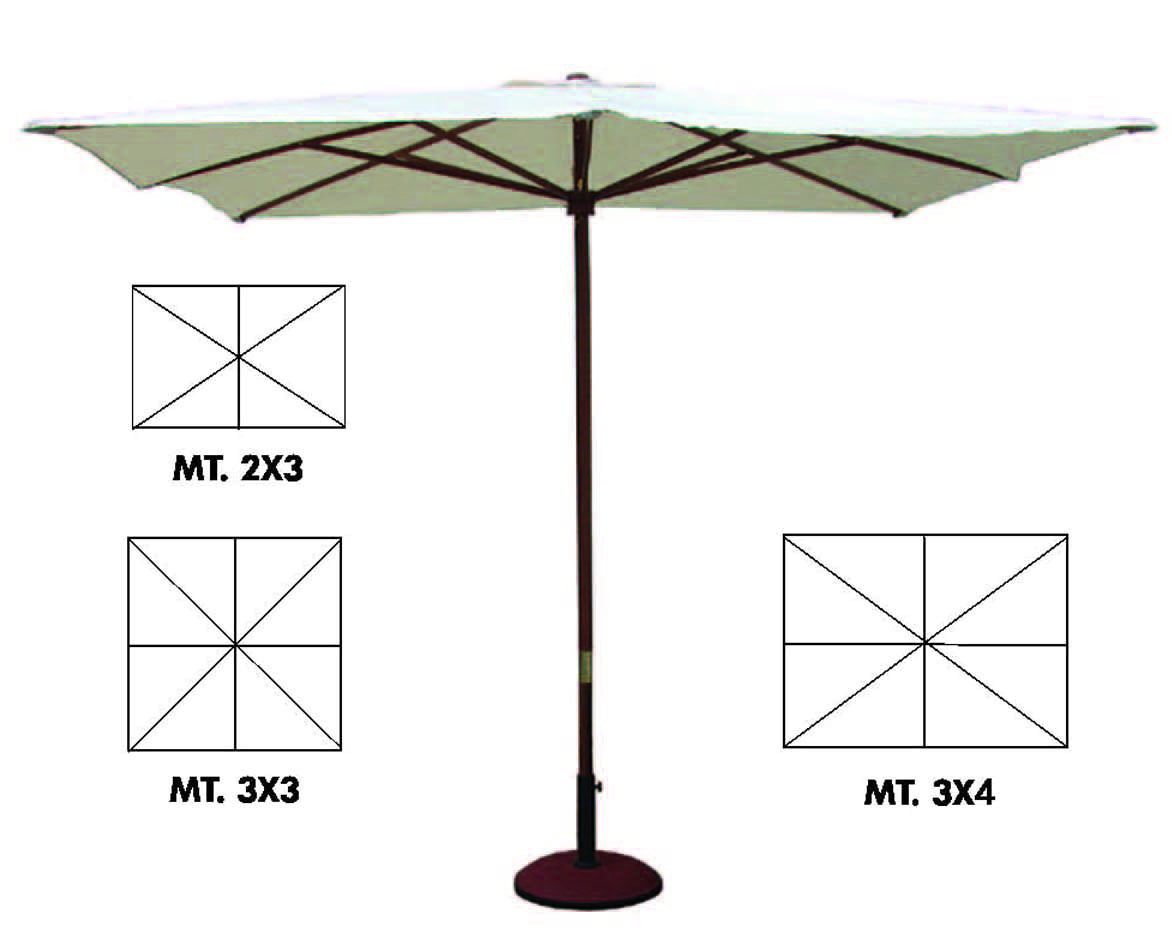 Image of OMBRELLONE IN LEGNO cm.300x300 palo ø mm.48 a 8 stecche VETTE